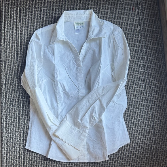 Coldwater Creek White Collared Shirt - Picture 1 of 2